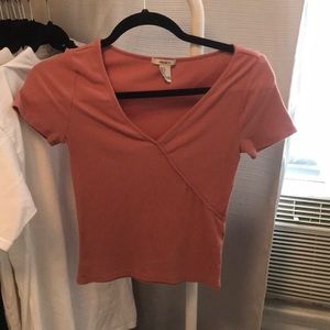 Mauve Surplice Top
